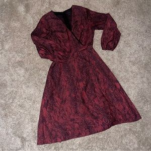 Ann Taylor Petite Snake Print Wrap Dress